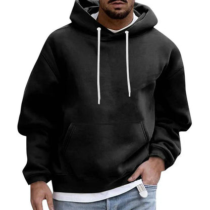 Herren Hoodie | Bequem | Tasche | Pullover Hoodie | Herrenbekleidung-Schwarz-M-Chaps Herrenmode