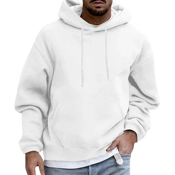 Herren Hoodie | Bequem | Tasche | Pullover Hoodie | Herrenbekleidung-Weiß-M-Chaps Herrenmode