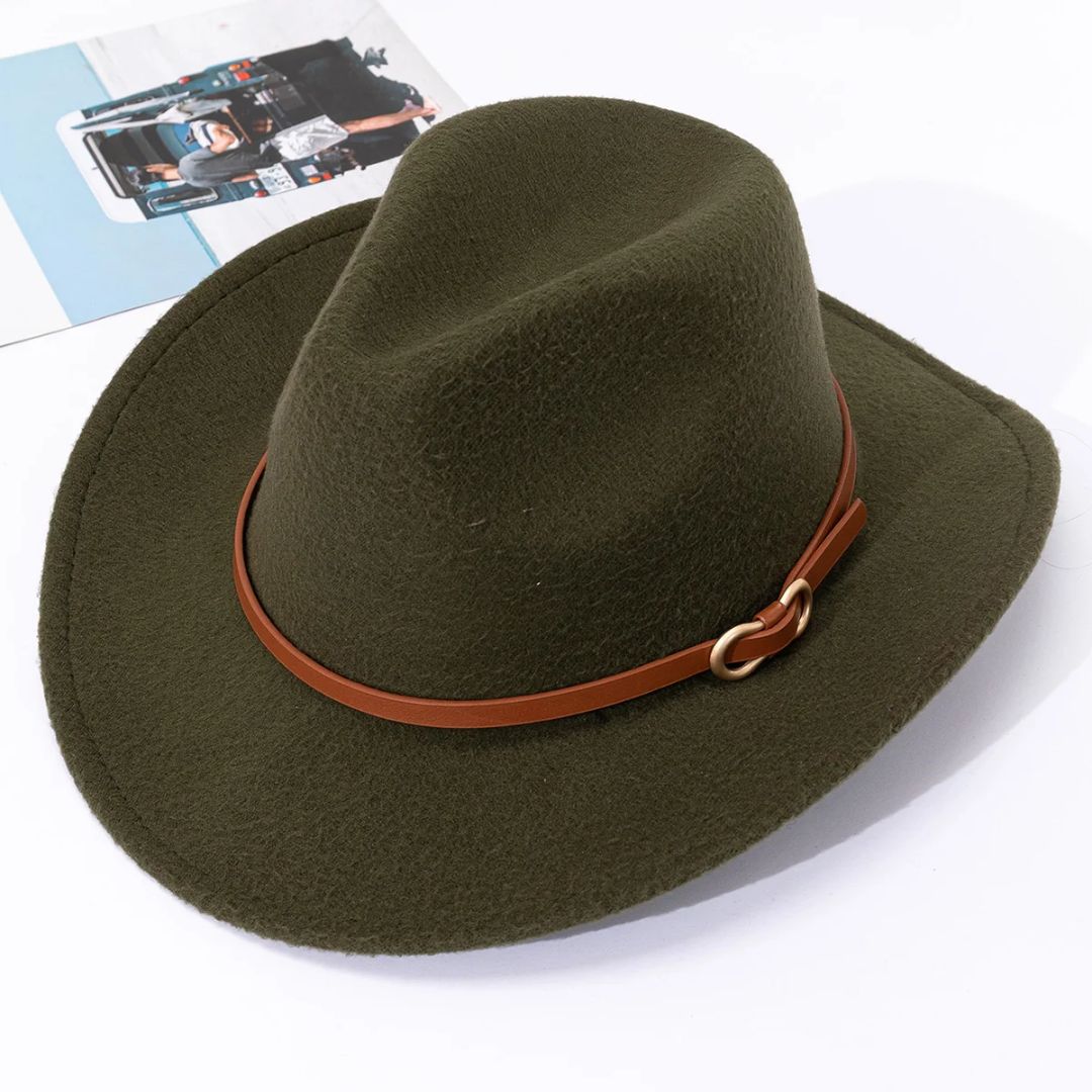 Herren Hut mit Krempe | Traditionell | Lederhosen Hut | Deutsche Hüte für Oktoberfest | Oktoberfest Outfits-Armeegrün-Chaps Herrenmode