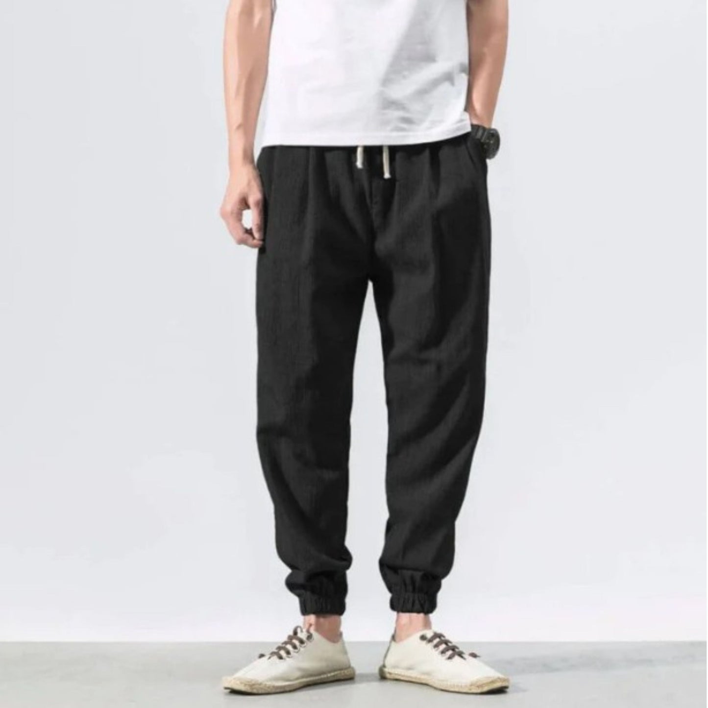 Herren Jogger - Freizeit - Leichtgewicht - Kordelzughosen - Herrenhosen-Chaps Herrenmode