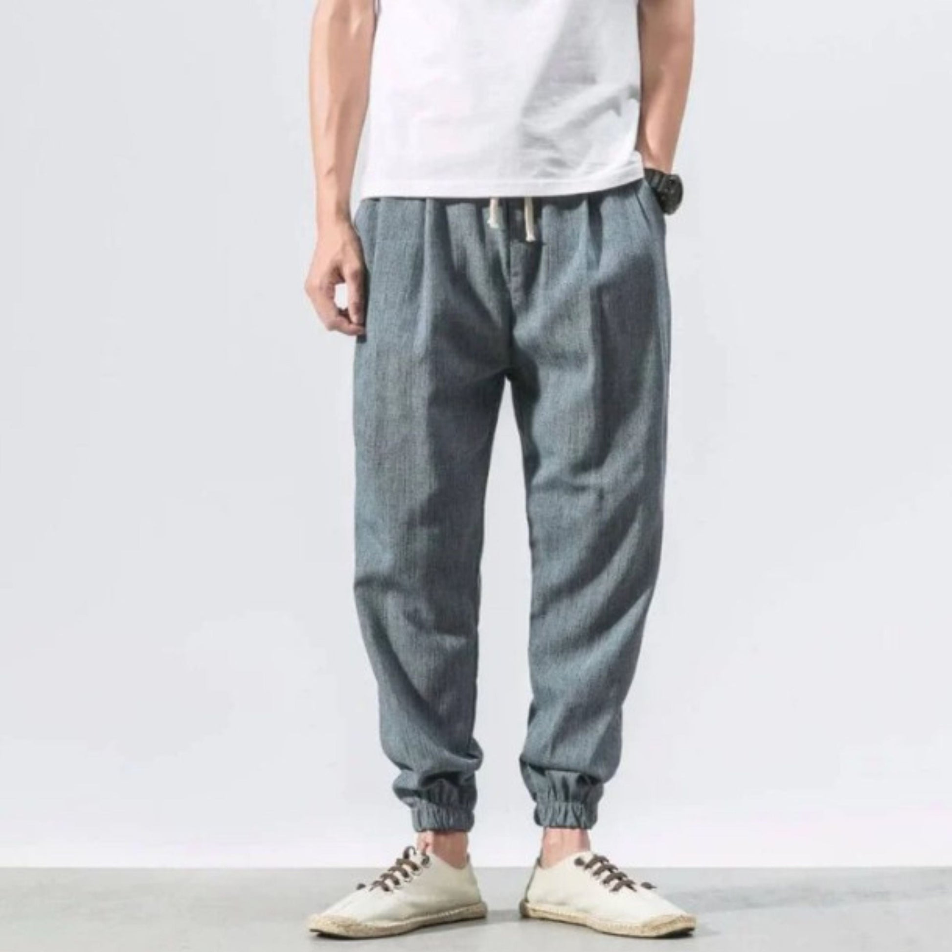 Herren Jogger - Freizeit - Leichtgewicht - Kordelzughosen - Herrenhosen-Chaps Herrenmode