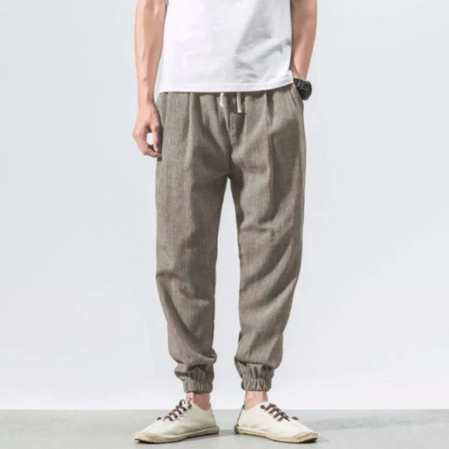 Herren Jogger - Freizeit - Leichtgewicht - Kordelzughosen - Herrenhosen-Chaps Herrenmode