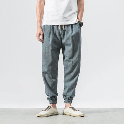 Herren Jogger - Freizeit - Leichtgewicht - Kordelzughosen - Herrenhosen-Hellblau-S-Chaps Herrenmode