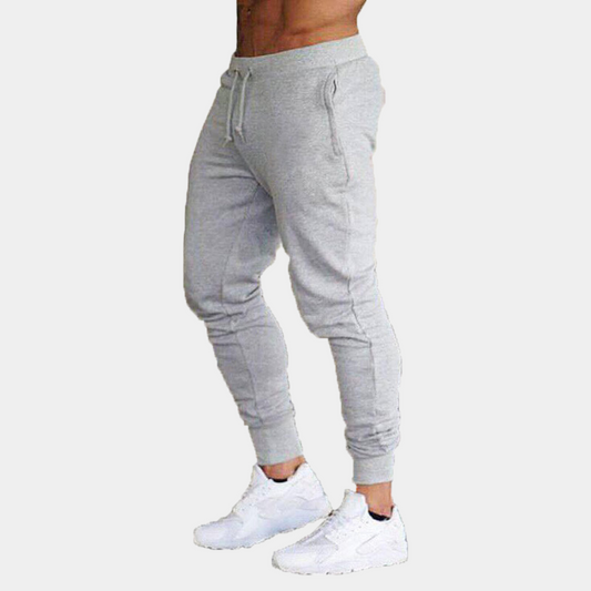 Herren Jogger - Kordelzug - Elastische Taille - Sweatpants - Herrenbekleidung-Grau-36-Chaps Herrenmode