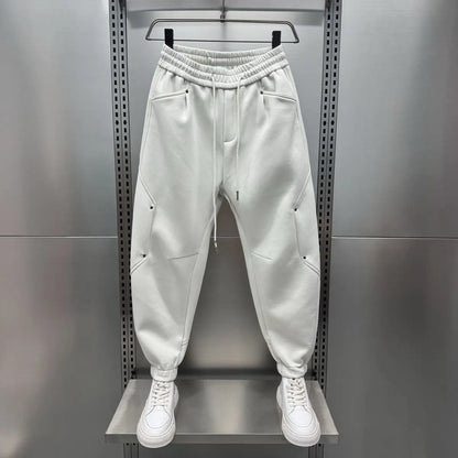 Herren-Jogginghosen | Bequem | Elastischer Bund | Baggy-Jogginghosen | Sweathosen-Beige-S-Chaps Herrenmode