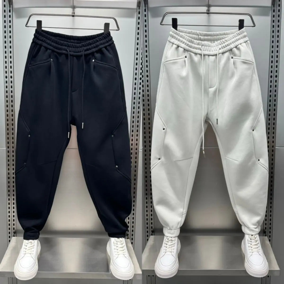 Herren-Jogginghosen | Bequem | Elastischer Bund | Baggy-Jogginghosen | Sweathosen-Chaps Herrenmode