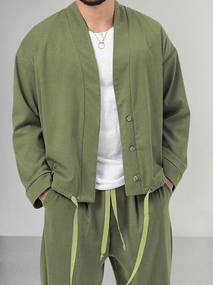 Herren-Kombi | Locker sitzend | Overshirt | Zweiteiliges Set | Herrenbekleidung-Chaps Herrenmode