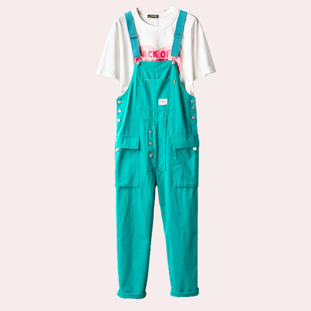 Herren-Overalls | Cargohosen | Taschen | Latzhosen | Herrenbekleidung-Blau-M-Chaps Herrenmode