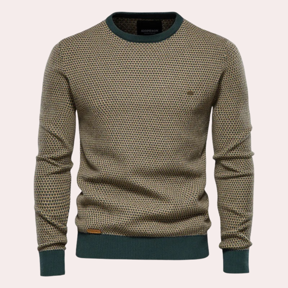 Herren Pullover | Rundhalsausschnitt | Regular Fit | Strickpullover | Herrenbekleidung-Grün-S-Chaps Herrenmode