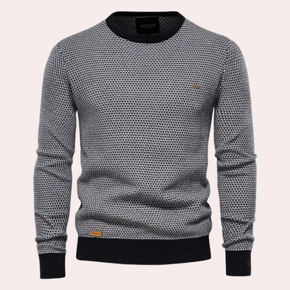 Herren Pullover | Rundhalsausschnitt | Regular Fit | Strickpullover | Herrenbekleidung-Schwarz-S-Chaps Herrenmode