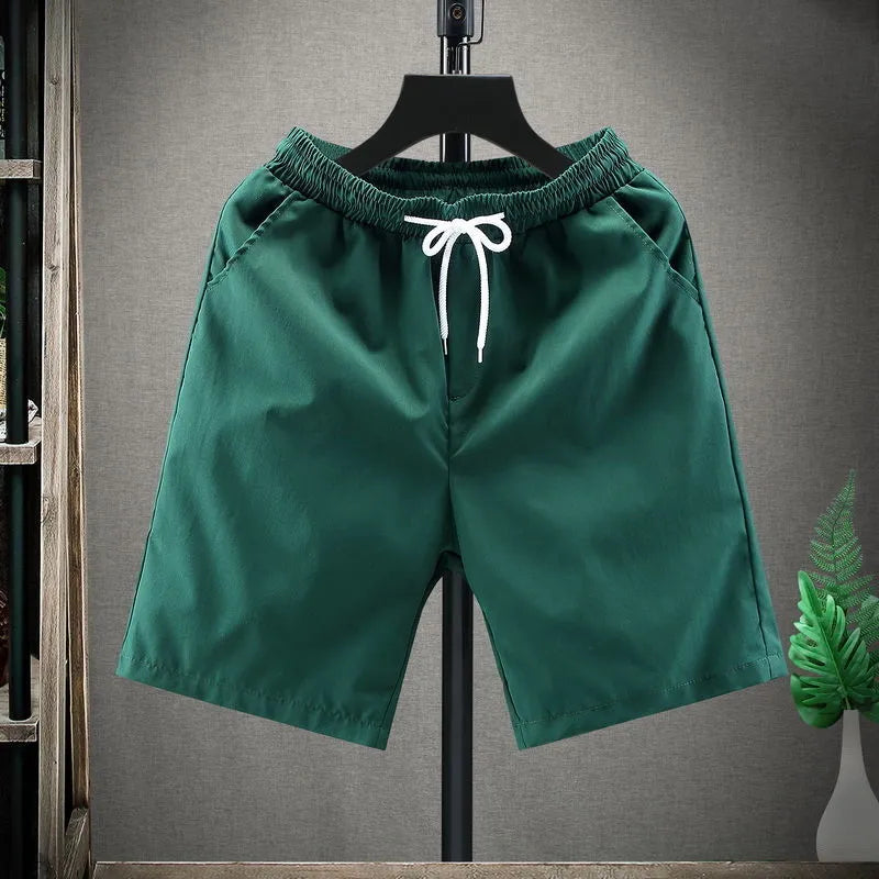 Herren-Shorts – Lässige Sommer-Shorts mit Kordelzug für Männer-Dunkelgrün-XS-Chaps Herrenmode