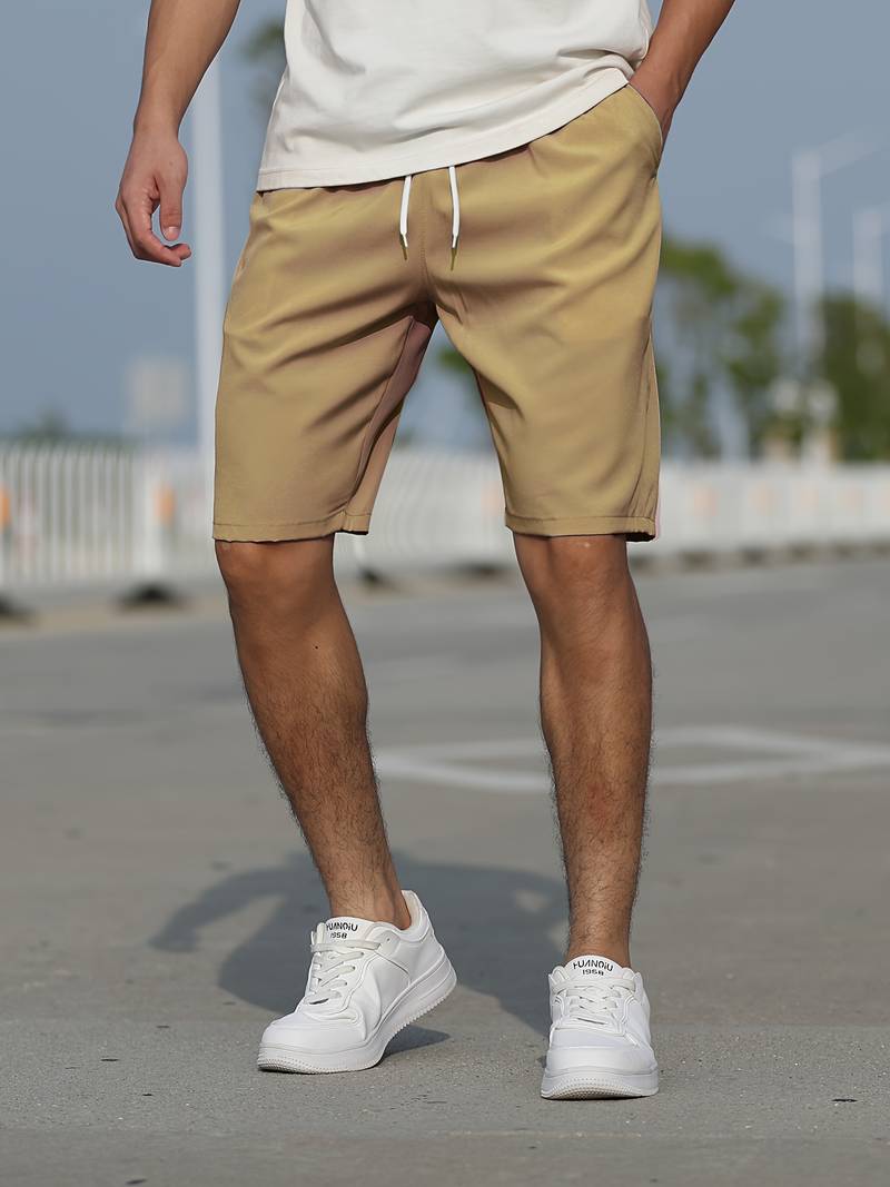 Herren-Shorts – Lässige Sommer-Shorts mit Kordelzug für Männer-Khaki-XS-Chaps Herrenmode