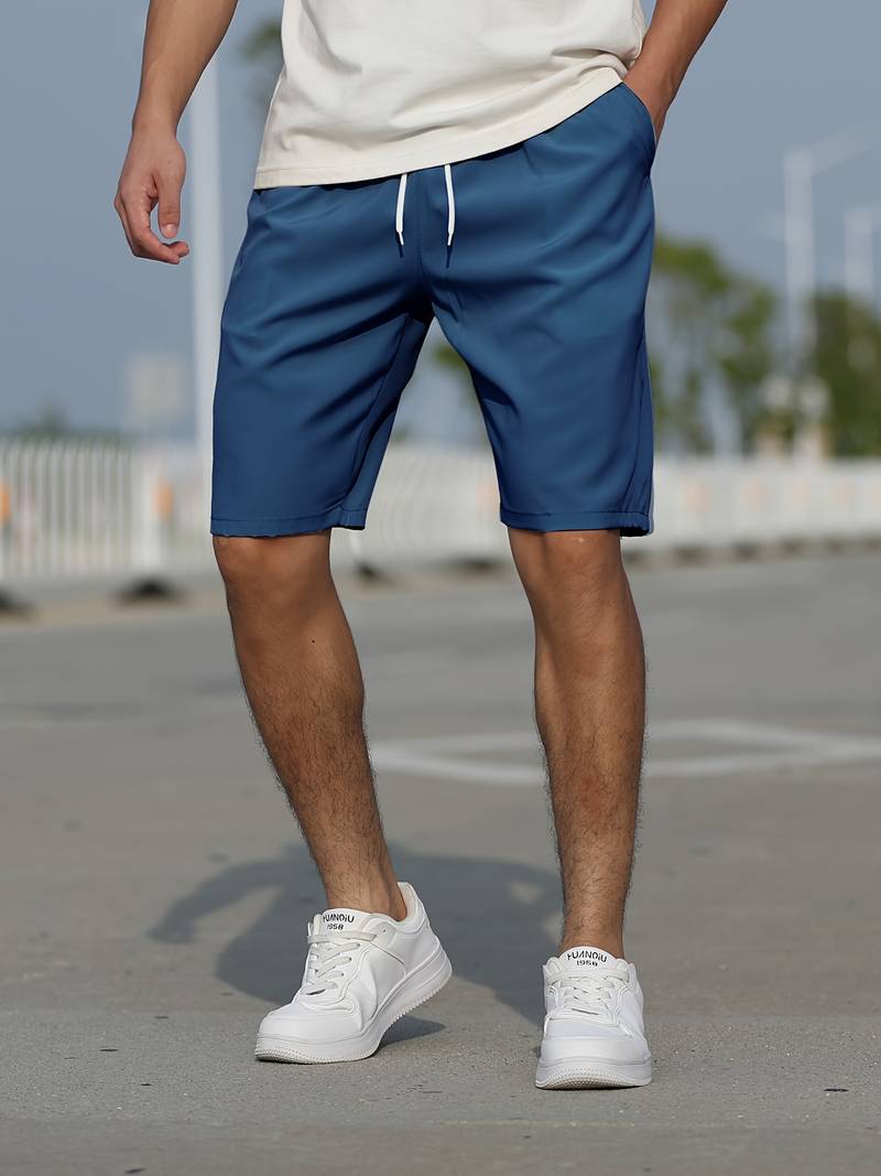 Herren-Shorts – Lässige Sommer-Shorts mit Kordelzug für Männer-Marineblau-XS-Chaps Herrenmode