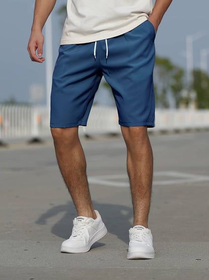 Herren-Shorts – Lässige Sommer-Shorts mit Kordelzug für Männer-Marineblau-XS-Chaps Herrenmode