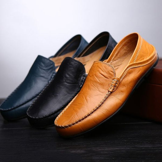 Herren-Slipper | Bequem | Slip-On | Leder-Slipper | Herrenschuhe-Chaps Herrenmode