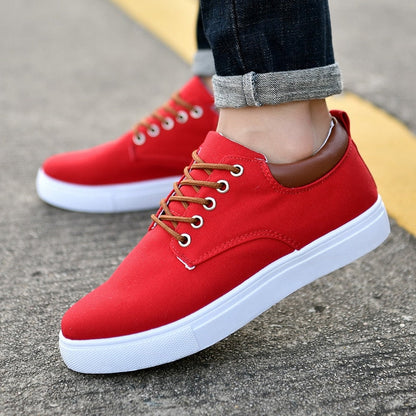 Herren-Sneaker – Lässig – Bequem – Slipper – Herrenschuhe-Rot-39-Chaps Herrenmode