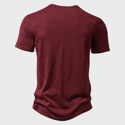 Herren T-Shirt - Knopfleiste - Leichtgewicht - Schlichtes T-Shirt - Herrenbekleidung-Chaps Herrenmode