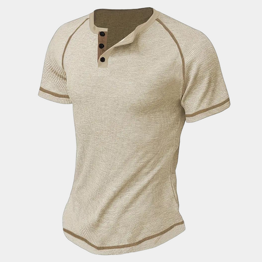 Herren-T-Shirt | Kurzarm | Atmungsaktiv | Sommershirt | Herrenbekleidung-Khaki-S-Chaps Herrenmode
