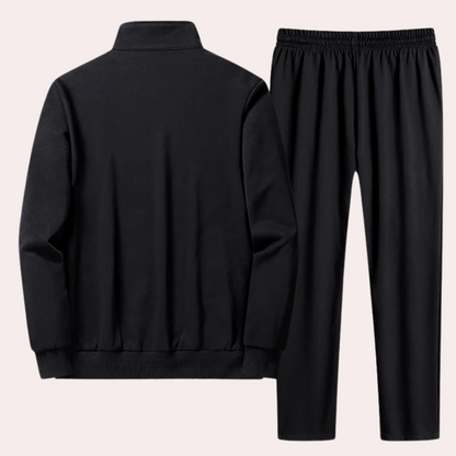 Herren-Trainingsanzug – mit Reißverschluss – Kordelzug – zweiteiliges Set – Sportbekleidung für Herren-Chaps Herrenmode