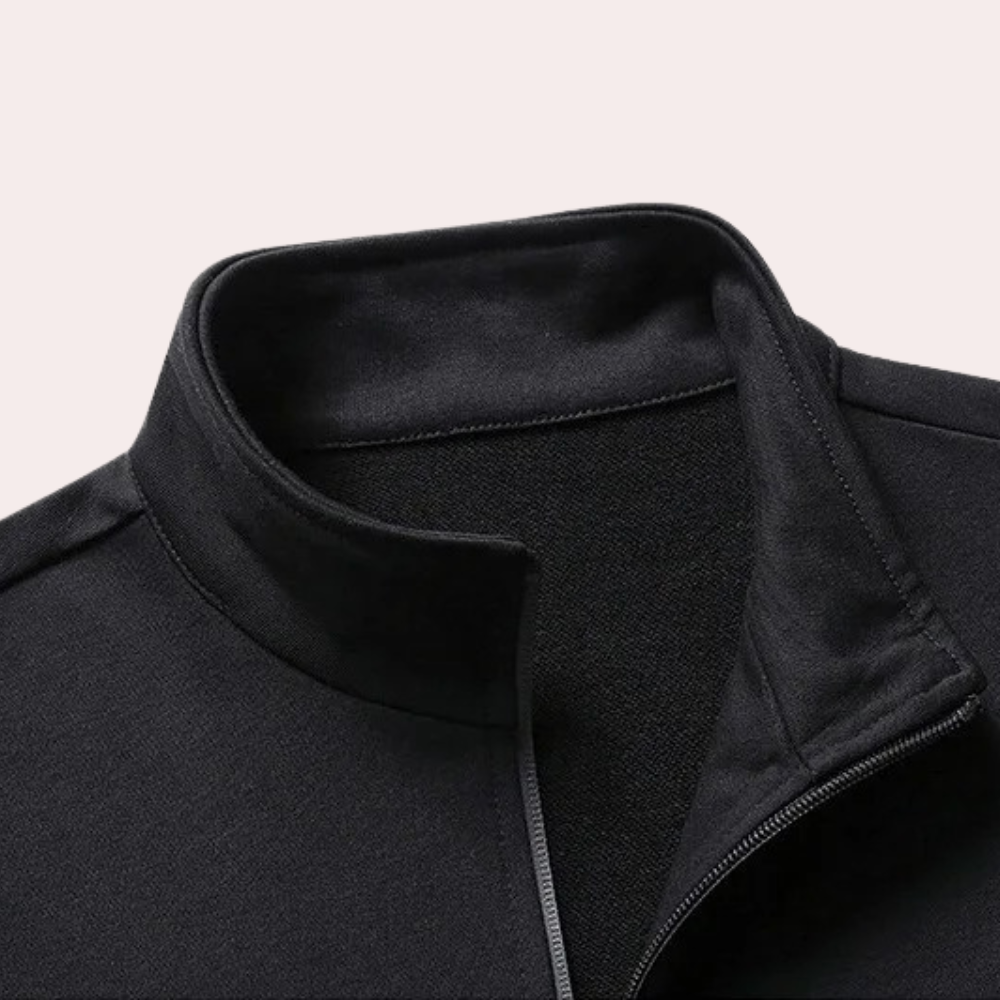 Herren-Trainingsanzug – mit Reißverschluss – Kordelzug – zweiteiliges Set – Sportbekleidung für Herren-Chaps Herrenmode