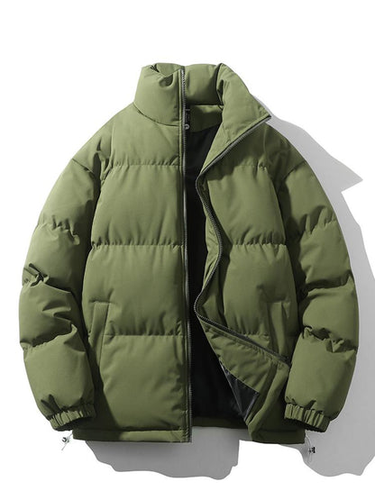 Herren Winterjacke - Warm - wattiert - Daunenjacke - Pufferjacke-Dunkelgrün-S-Chaps Herrenmode