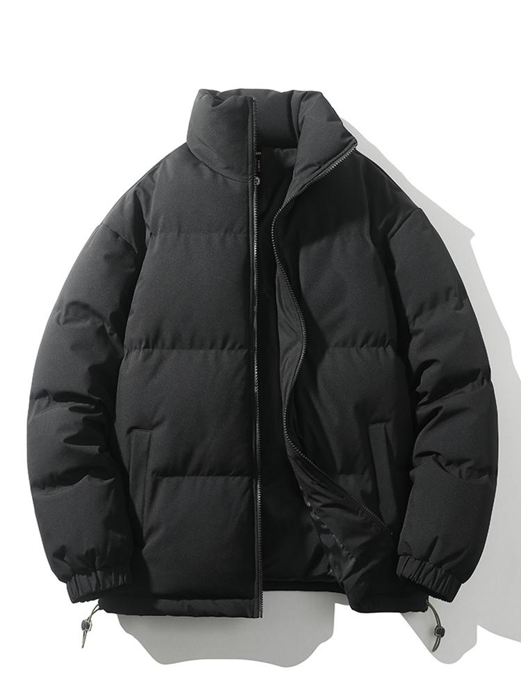 Herren Winterjacke - Warm - wattiert - Daunenjacke - Pufferjacke-Schwarz-S-Chaps Herrenmode