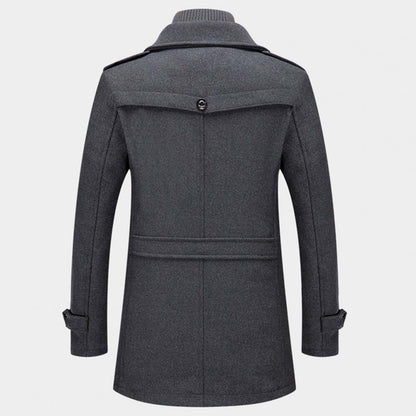 Herren Wollmantel | Einreihig | Zip-Up | Wollmantel | Herren Winterjacken-Chaps Herrenmode