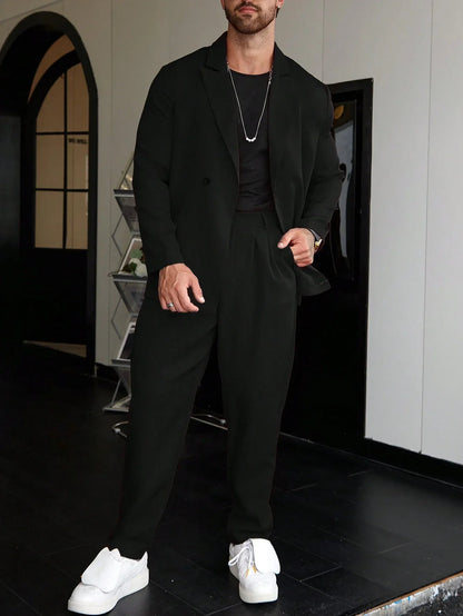 Herrenanzug | Relaxed Fit | Bundfaltenhosen | Blazer und Hosenset | Zweiteiliges Set für Herren-Chaps Herrenmode