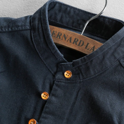 Herrenhemd – bequem – langärmlig – japanisches Hemd – Hemd mit Knöpfen-Chaps Herrenmode