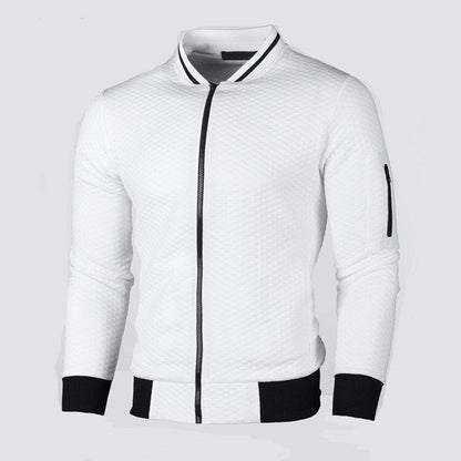 Herrenjacke – Langarm – Waffelmuster – Reißverschlusshemd – Reißverschluss-Sweatshirt-Chaps Herrenmode