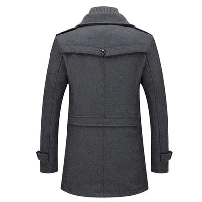 Herrenjacke – Reißverschluss – Einreihig – Wollmantel – Winterjacke-Chaps Herrenmode
