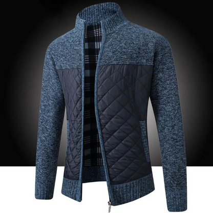 Herrenjacke | Reißverschluss | Leichtgewicht | Steppjacke | Herbstjacke-Blau-M-Chaps Herrenmode