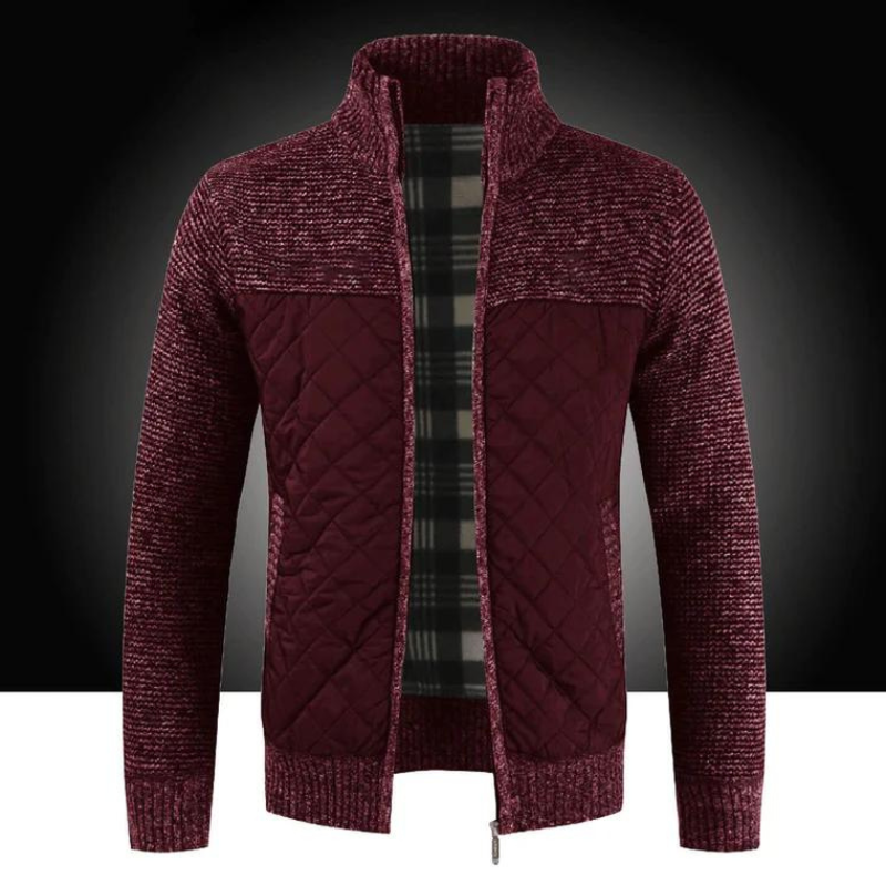 Herrenjacke | Reißverschluss | Leichtgewicht | Steppjacke | Herbstjacke-Rot-M-Chaps Herrenmode