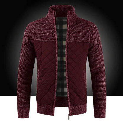 Herrenjacke | Reißverschluss | Leichtgewicht | Steppjacke | Herbstjacke-Rot-M-Chaps Herrenmode