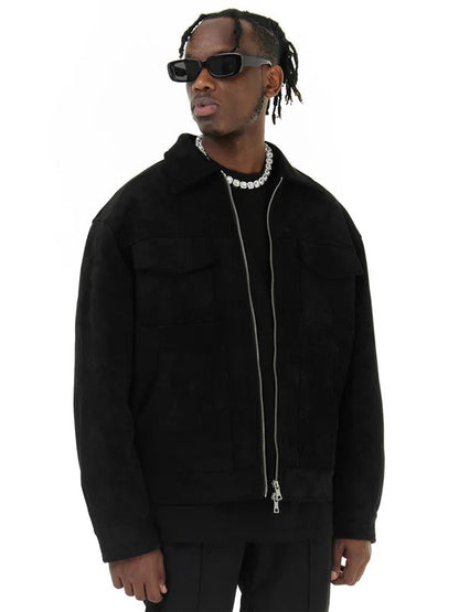 Herrenjacke – Taschen – Reißverschluss – Cargo-Jacke – Herbstjacke-Chaps Herrenmode