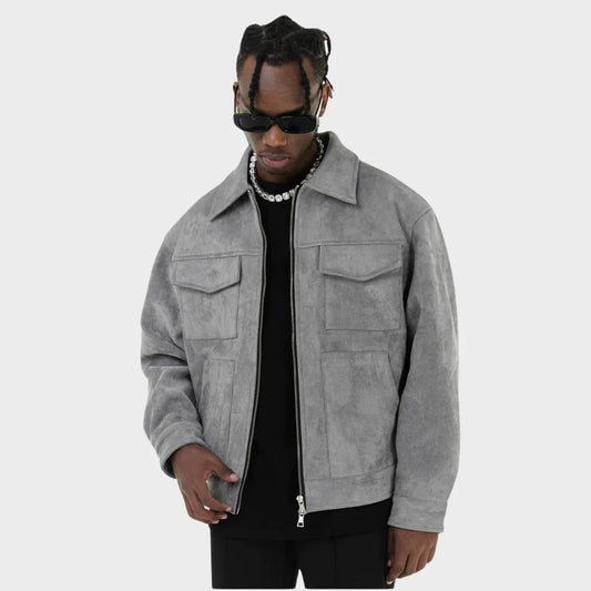 Herrenjacke – Taschen – Reißverschluss – Cargo-Jacke – Herbstjacke-Chaps Herrenmode