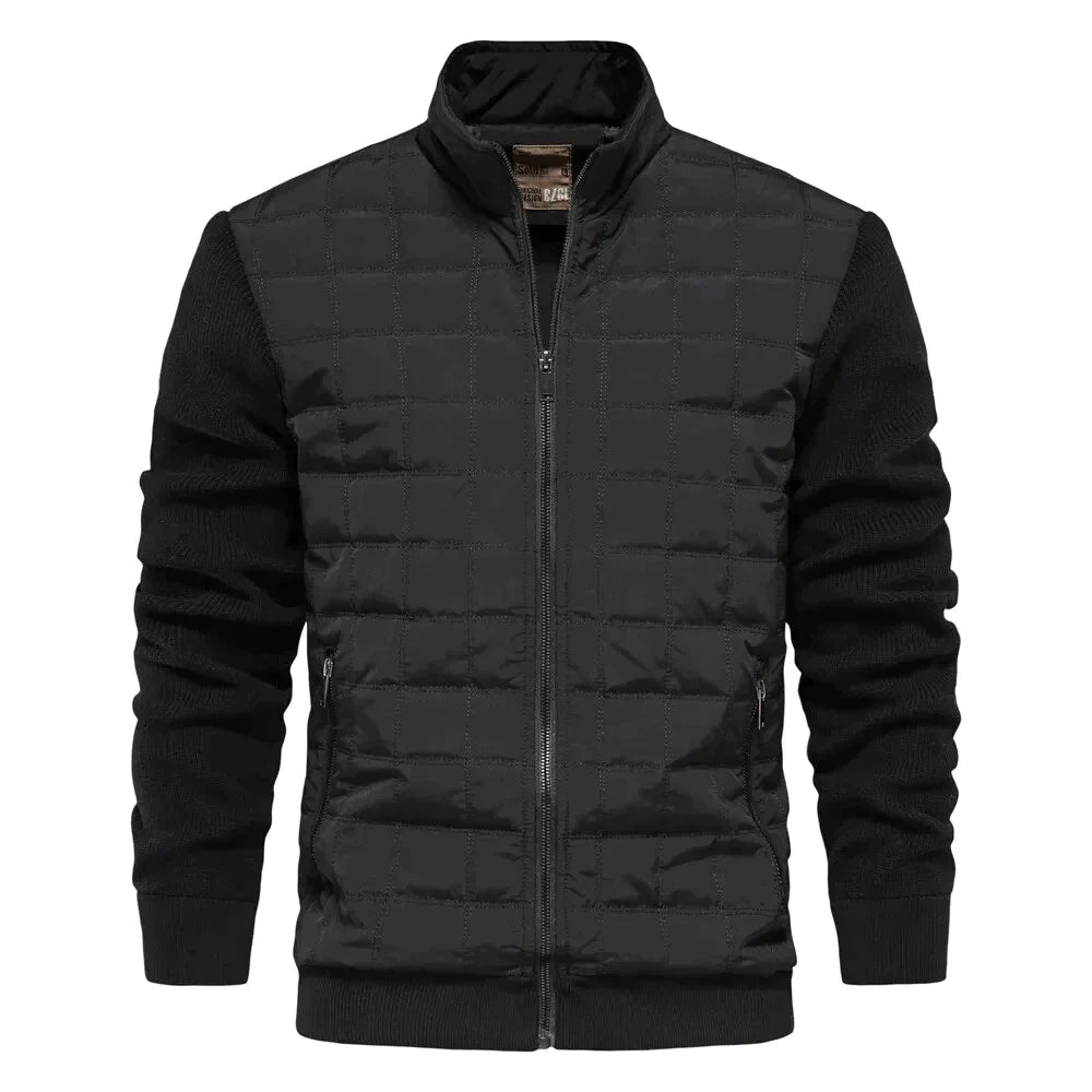 Herrenjacke | Zip-Up | Stehkragen | Steppjacke | Bomberjacke-Schwarz-S-Chaps Herrenmode