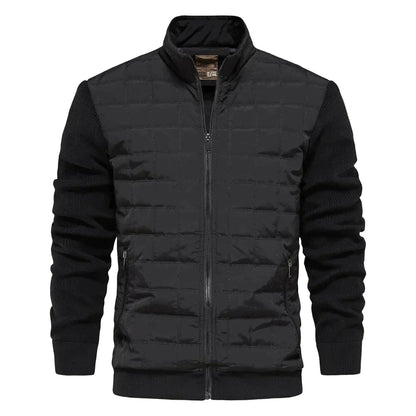 Herrenjacke | Zip-Up | Stehkragen | Steppjacke | Bomberjacke-Schwarz-S-Chaps Herrenmode