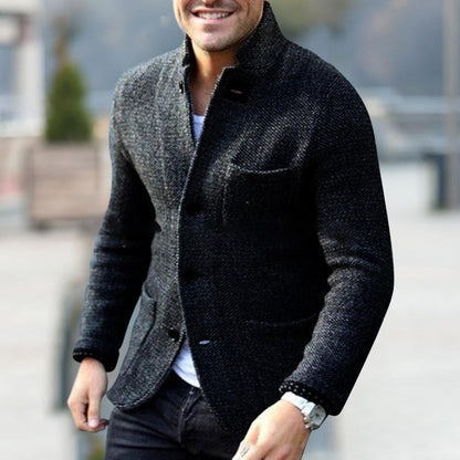 Herrenjacke | mit Knöpfen | Taschen | Tweedjacke | Strickjacke-Chaps Herrenmode