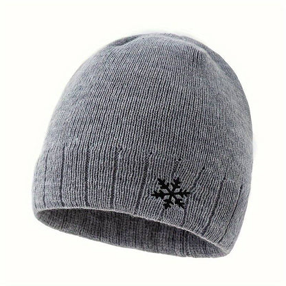 Herrenmütze - Warm - Fleece gefüttert - Strickmütze - Wintermütze-Hellgrau-Chaps Herrenmode