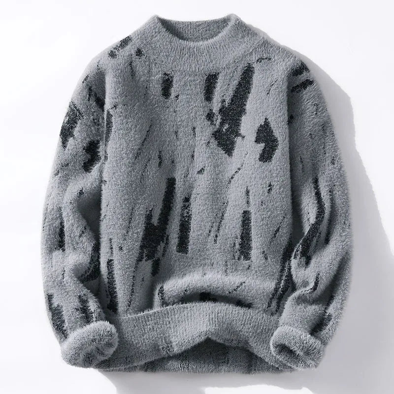 Herrenpullover | Flauschig | Warm | Strickpullover | Herren-Winterpullover-Grau-S-Chaps Herrenmode