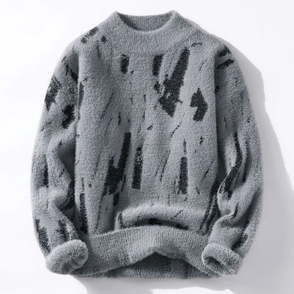 Herrenpullover | Flauschig | Warm | Strickpullover | Herren-Winterpullover-Grau-S-Chaps Herrenmode