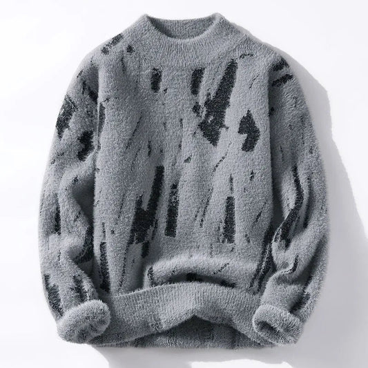 Herrenpullover | Flauschig | Warm | Strickpullover | Herren-Winterpullover-Grau-S-Chaps Herrenmode