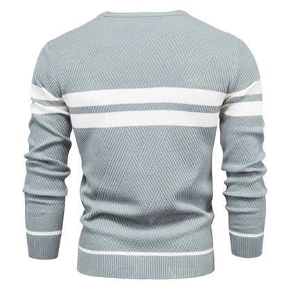 Herrenpullover – Strickpullover mit Rundhalsausschnitt-Chaps Herrenmode