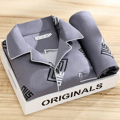 Herrenpyjama | Langarm | Lange Hose | Pyjama-Set | Herren-Pyjama-Chaps Herrenmode