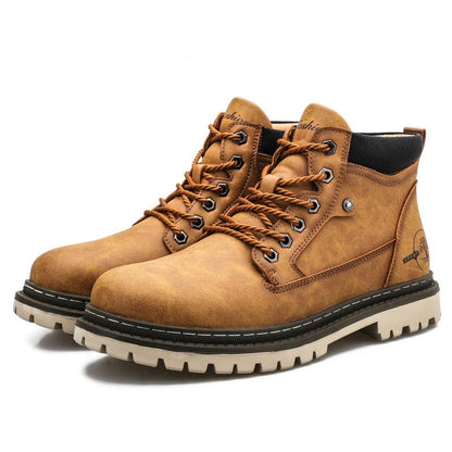 Herrenstiefel | Rutschfest | Schnürstiefel | Stiefeletten | Arbeitsstiefel-Chaps Herrenmode