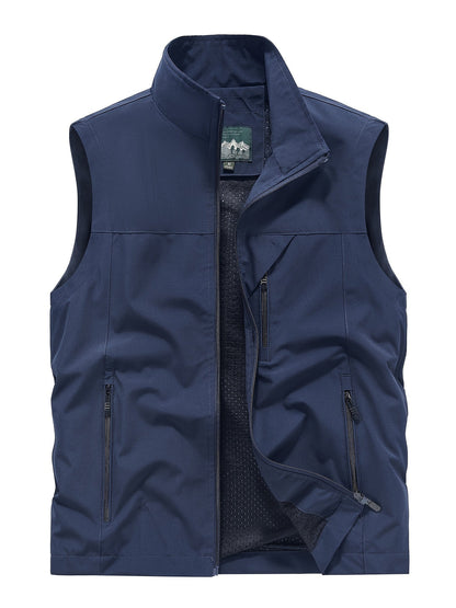 Herrenweste | Ärmellos | Leichtgewichtig | Outdoorweste | Herrenweste-Blau-XS-Chaps Herrenmode