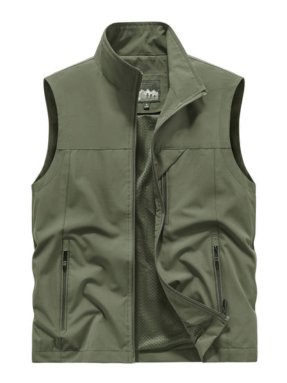 Herrenweste | Ärmellos | Leichtgewichtig | Outdoorweste | Herrenweste-Grün-XS-Chaps Herrenmode