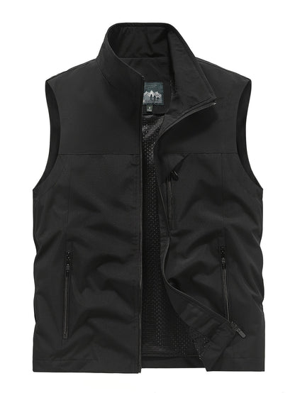 Herrenweste | Ärmellos | Leichtgewichtig | Outdoorweste | Herrenweste-Schwarz-XS-Chaps Herrenmode