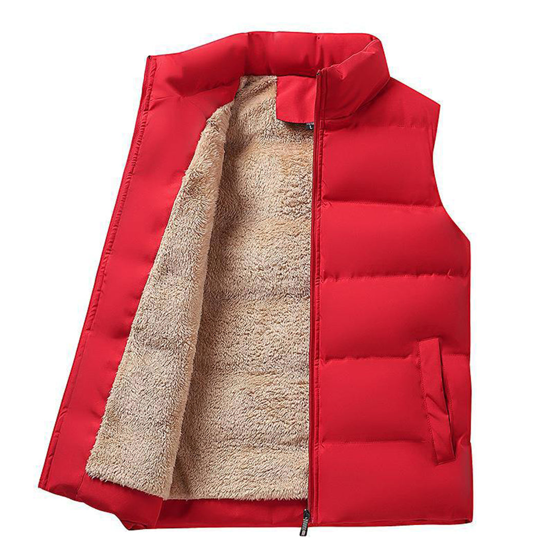 Herrenweste | Ärmellos | Zip-Up | Pufferweste | Herrenweste-Rot-M-Chaps Herrenmode